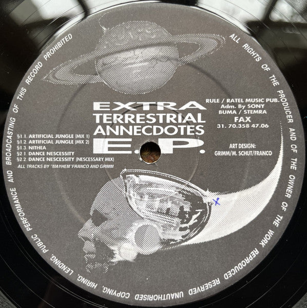 Franco & Grimm : Extra Terrestrial Annecdotes E.P. (12", EP)