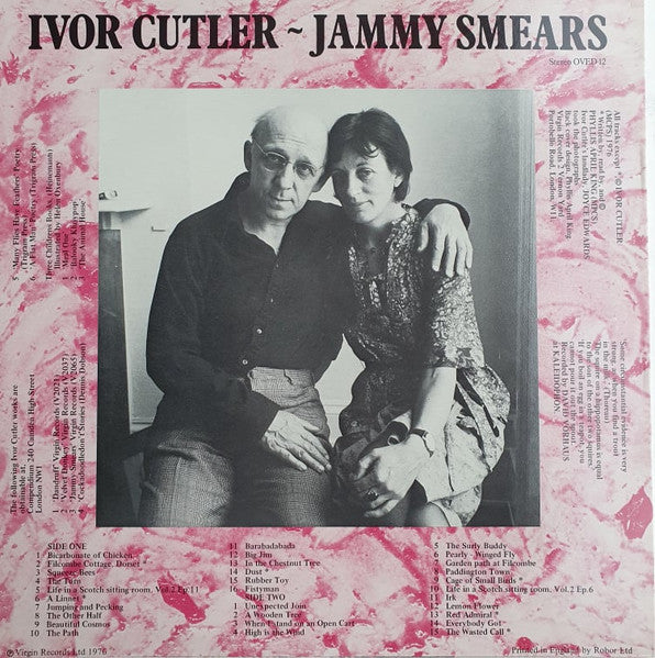 Ivor Cutler : Jammy Smears (LP, Album, RE, CBS)
