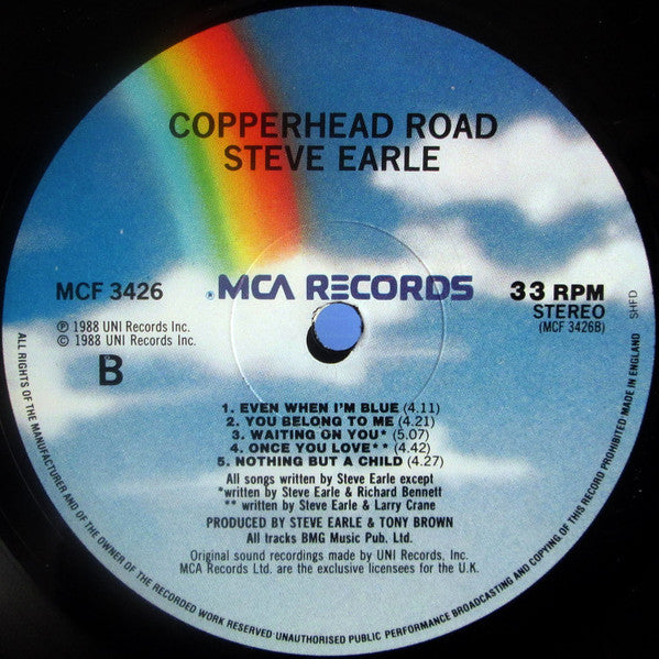 Steve Earle : Copperhead Road (LP, Album)