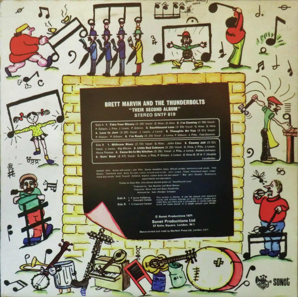 Brett Marvin And The Thunderbolts* : 12 Inches Of (LP, Album, Gat)