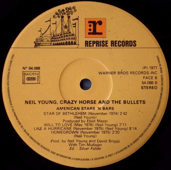 Neil Young : American Stars 'N Bars (LP, Album)