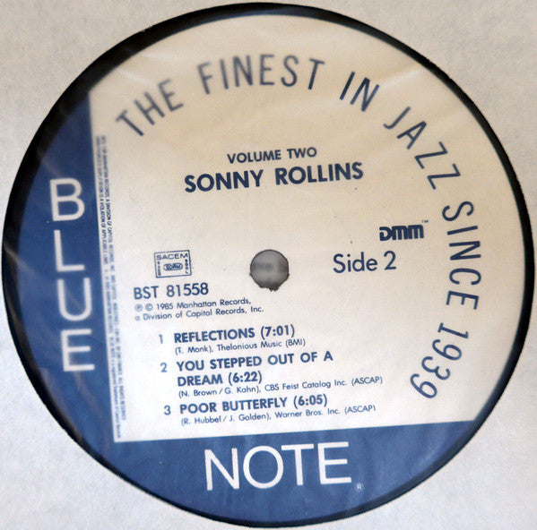 Sonny Rollins : Volume 2 (LP, Album, RE)