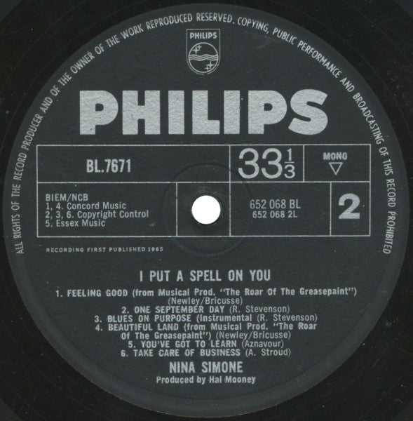 Nina Simone : I Put A Spell On You (LP, Album, Mono)