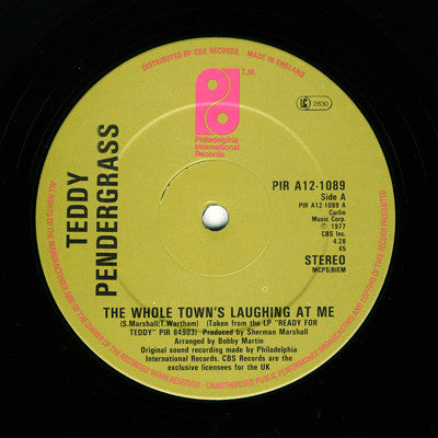 Teddy Pendergrass : The Whole Town's Laughing At Me (12", Single)