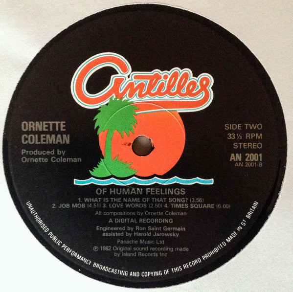 Ornette Coleman : Of Human Feelings (LP, Album)