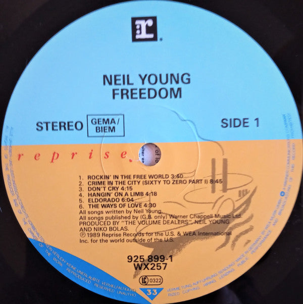 Neil Young : Freedom (LP, Album)