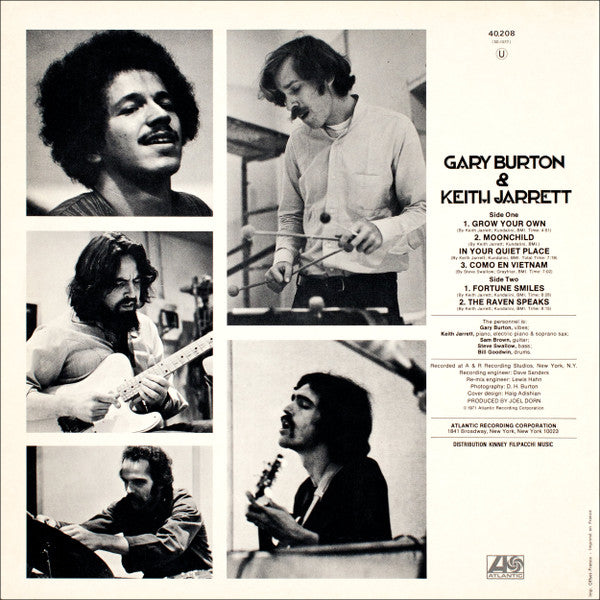 Gary Burton & Keith Jarrett : Gary Burton & Keith Jarrett (LP, Album)