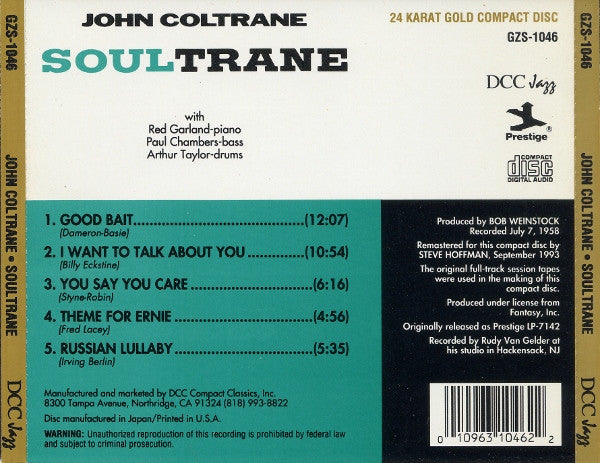 John Coltrane : Soultrane (CD, Album, RE, RM, 24 )