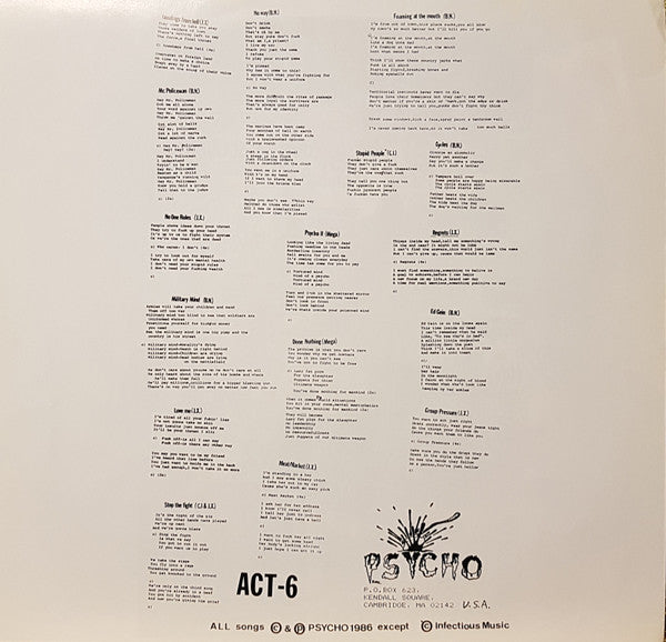 Psycho (10) : Hosebags From Hell (LP, Album)