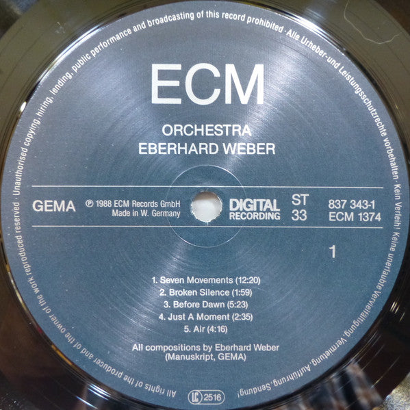 Eberhard Weber : Orchestra (LP, Album)