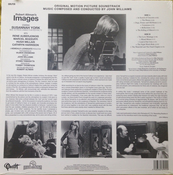 John Williams (4) : Images (Original Motion Picture Soundtrack) (LP, Album, Ltd, RE, RM, 180)