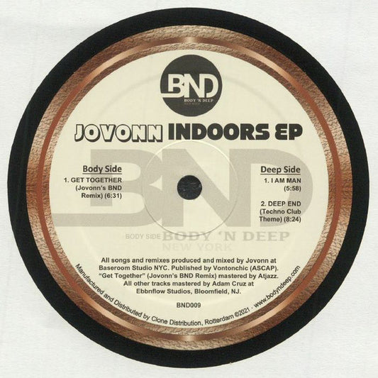 Jovonn : Indoors EP (12", EP)