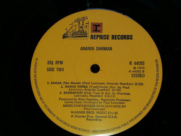 Ananda Shankar : Ananda Shankar (LP, Album, RE)