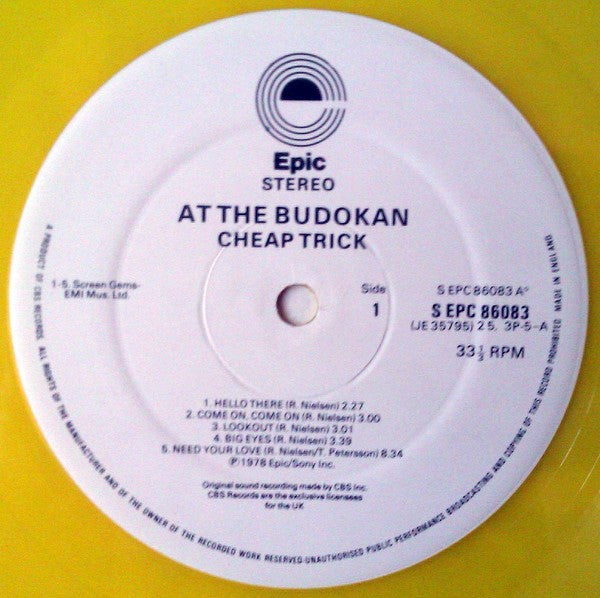 Cheap Trick : At The Budokan (LP, Album, Ltd, Yel)