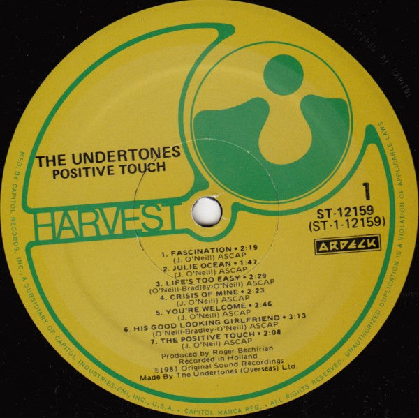The Undertones : Positive Touch (LP, Album, Mon)