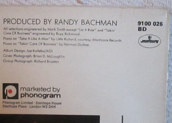 Bachman-Turner Overdrive : Best Of B.T.O. (So Far) (LP, Comp)