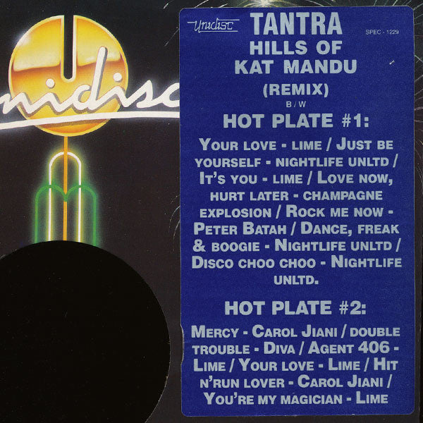 Tantra (2) / Various : Hills Of Kat Mandu (Remix) / Hot Plate #1 / Hot Plate #2 (12", Comp, P/Mixed, RE, Gre)