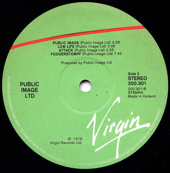 Public Image Limited : Public Image (First Issue) (LP, Album)
