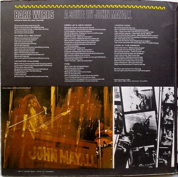 John Mayall & The Bluesbreakers : Bare Wires (LP, Album, Gat)