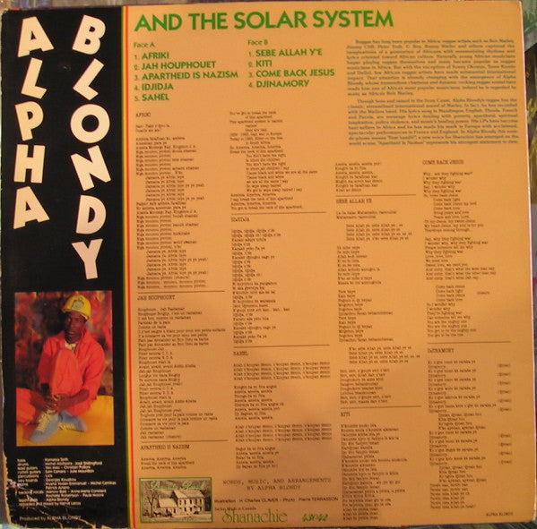 Alpha Blondy : Apartheid Is Nazism (LP, Album, RE)