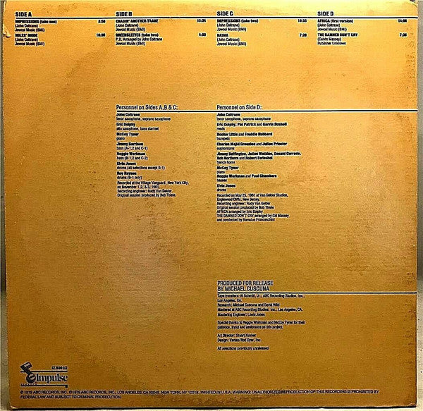 John Coltrane : The Mastery Of John Coltrane / Vol. IV "Trane's Modes" (2xLP, Album, San)