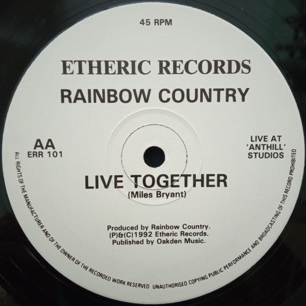 Rainbow Country : Its U / Live Together (12")