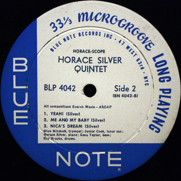 The Horace Silver Quintet : Horace-Scope (LP, Album, Mono)