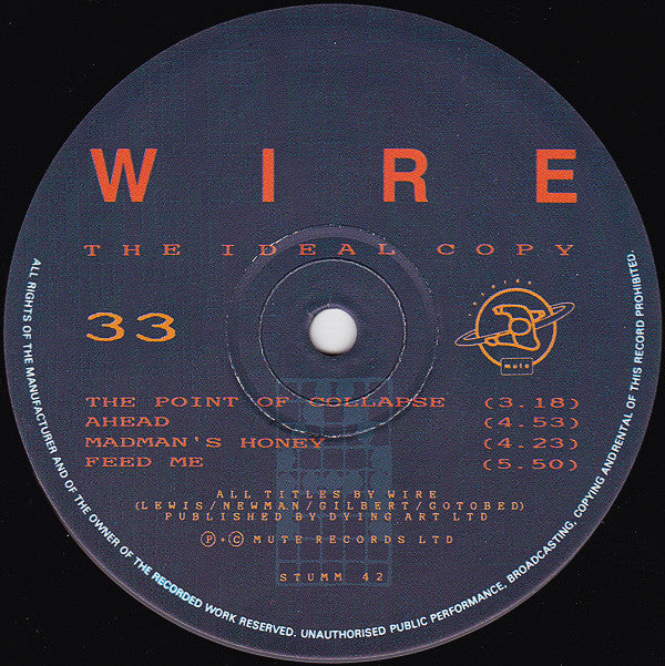 Wire : The Ideal Copy (LP, Album, Gre)