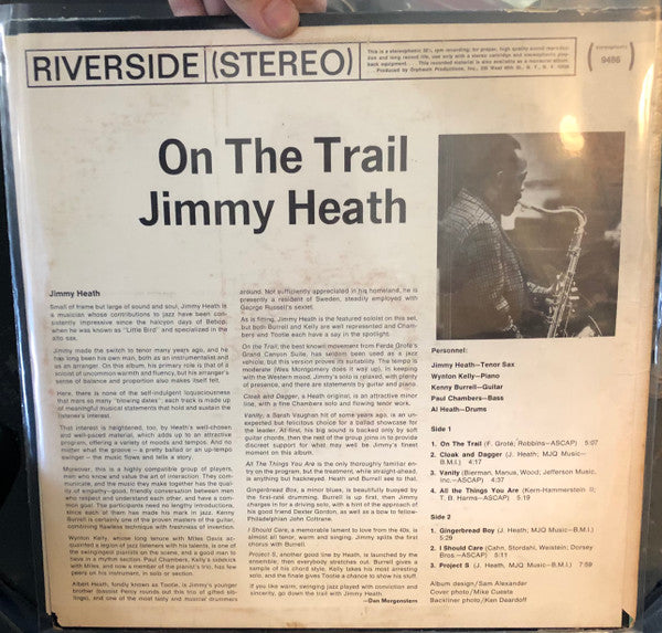 Jimmy Heath Quintet Featuring Kenny Burrell And Wynton Kelly : On The Trail (LP, Album, RE)