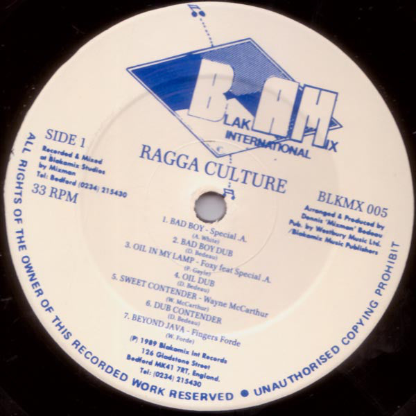 Various : Ragga Culture (LP)