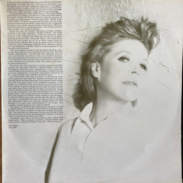 Marianne Faithfull : Strange Weather (LP, Album, Gat)