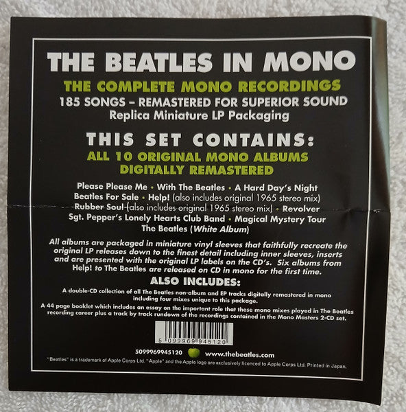 The Beatles : The Beatles In Mono (Box, Comp, Ltd, RM + CD, Album, Mono, RE + CD, Alb)