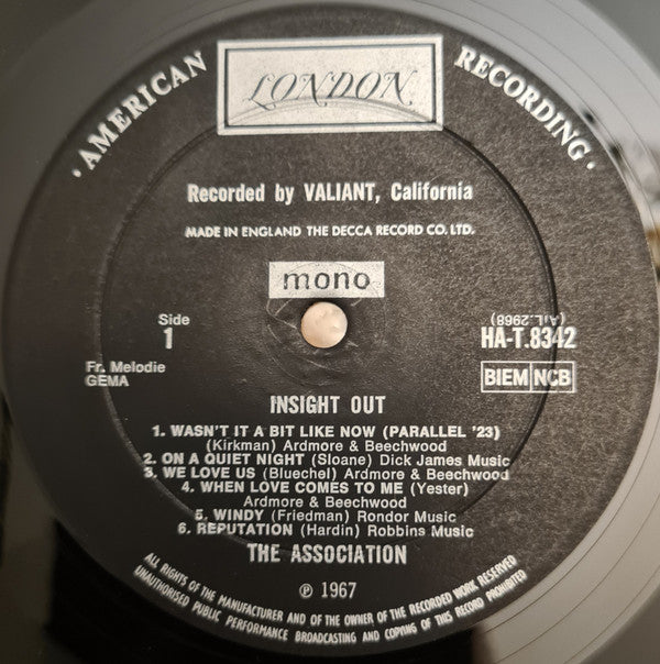 The Association (2) : Insight Out (LP, Mono)