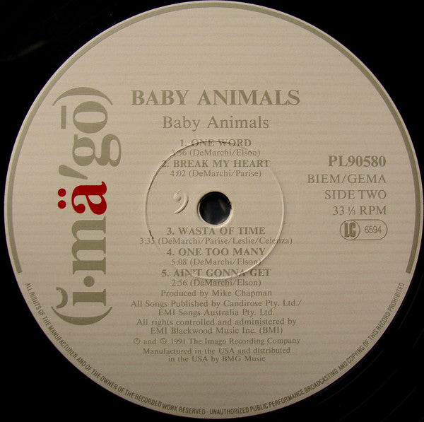 Baby Animals : Baby Animals (LP, Album)