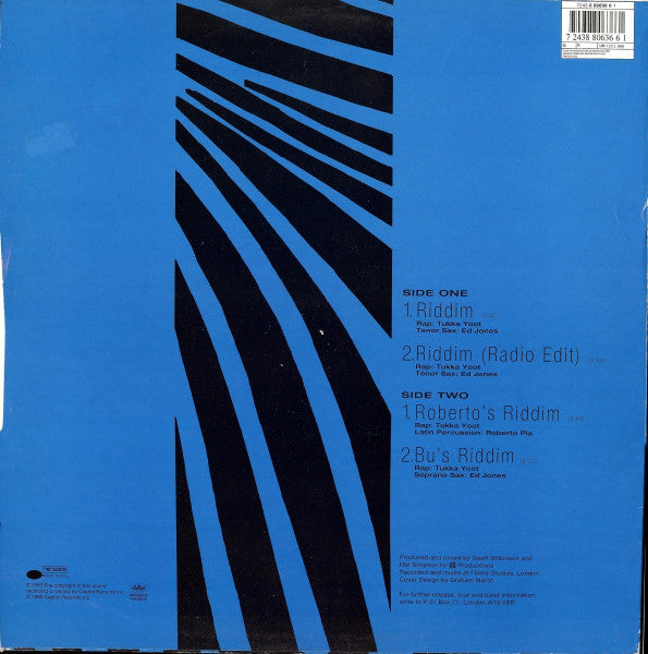Us3 Featuring Tukka Yoot : Riddim (12", Single)