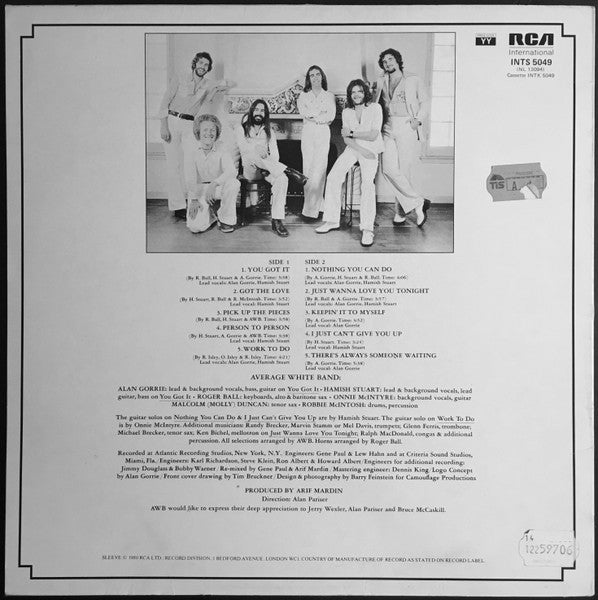 Average White Band : AWB (LP, Album, RE)