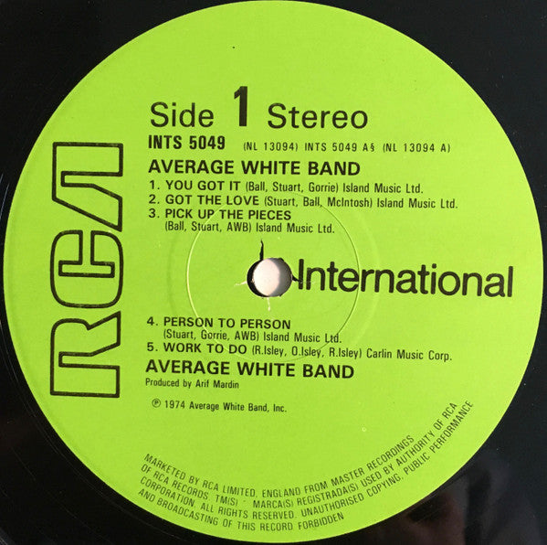Average White Band : AWB (LP, Album, RE)
