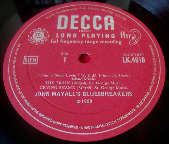 John Mayall / John Mayall's Bluesbreakers* : The Diary Of A Band Volume Two (LP, Album, Mono)