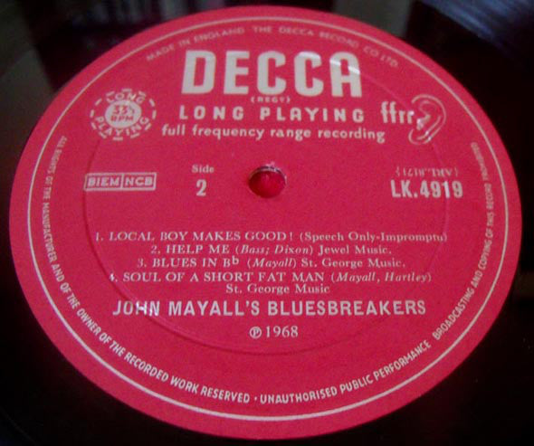 John Mayall / John Mayall's Bluesbreakers* : The Diary Of A Band Volume Two (LP, Album, Mono)