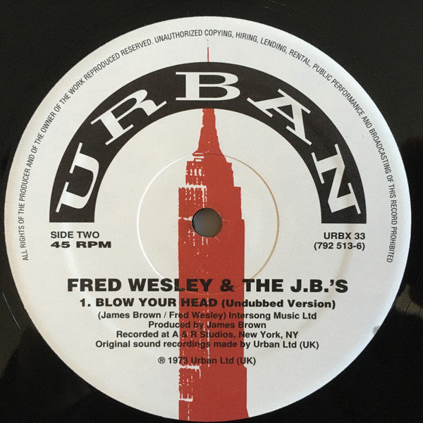 Fred Wesley & The JB's : Blow Your Head (12")