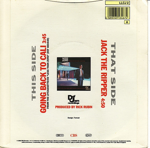 LL Cool J : Going Back To Cali / Jack The Ripper (7", Single)
