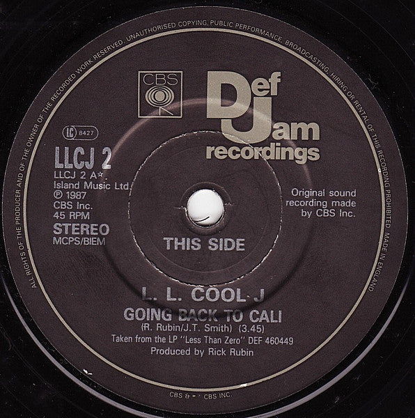 LL Cool J : Going Back To Cali / Jack The Ripper (7", Single)