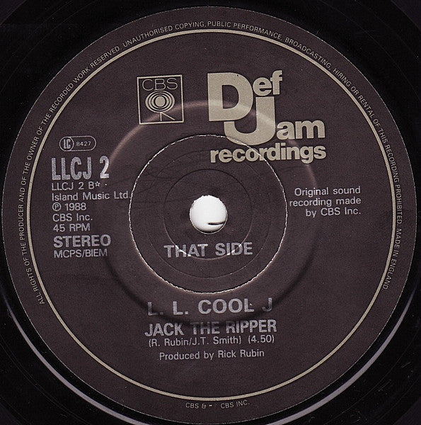 LL Cool J : Going Back To Cali / Jack The Ripper (7", Single)