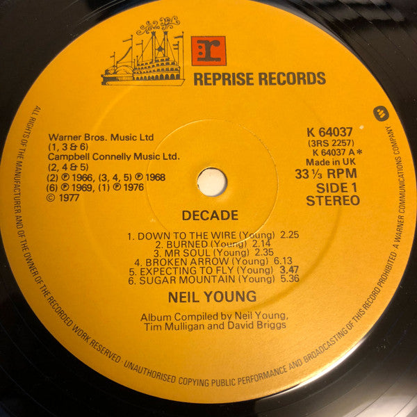 Neil Young : Decade (3xLP, Comp, Dou)