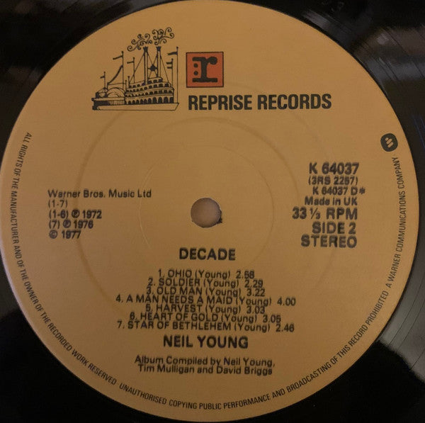 Neil Young : Decade (3xLP, Comp, Dou)
