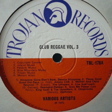 Various : Club Reggae Vol 3 (LP, Comp)