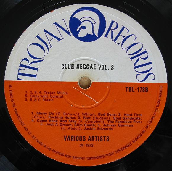 Various : Club Reggae Vol 3 (LP, Comp)