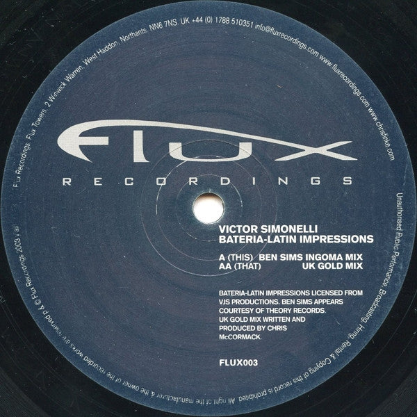 Victor Simonelli : Bateria - Latin Impressions (12")