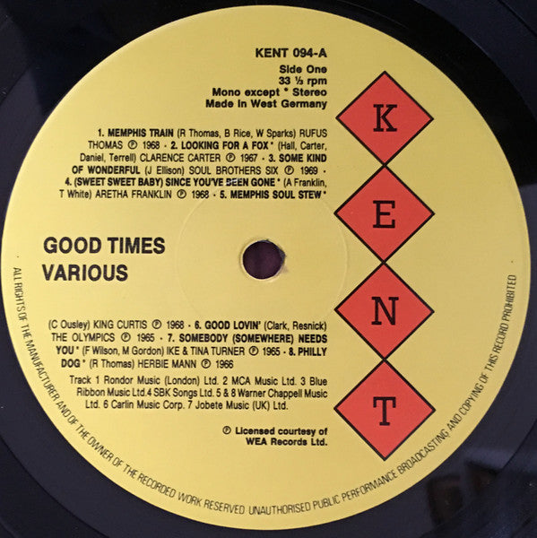 Various : Good Times (LP, Comp)