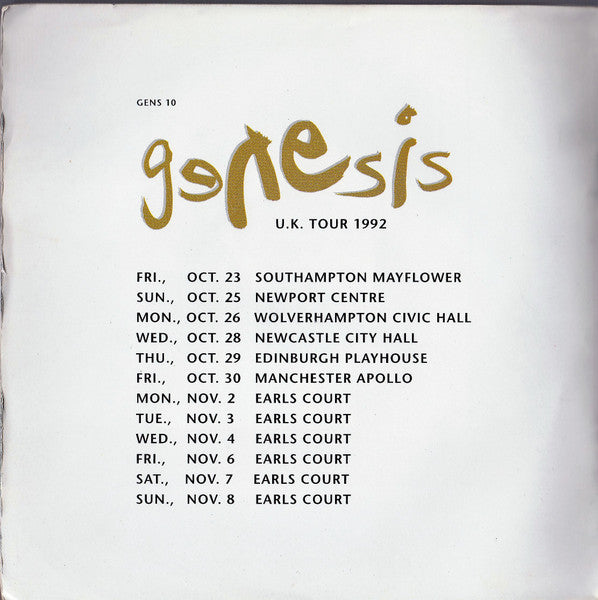 Genesis : Invisible Touch (Live) (7", Single, Ltd, Num, boo)